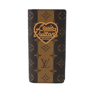 Louis Vuitton Portefeuille Wallet Brazza NIGO brown long